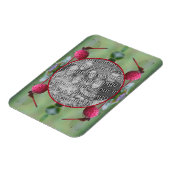 Dragonfly On Dogwood Fruit自分の写真を作成 マグネット (左側)