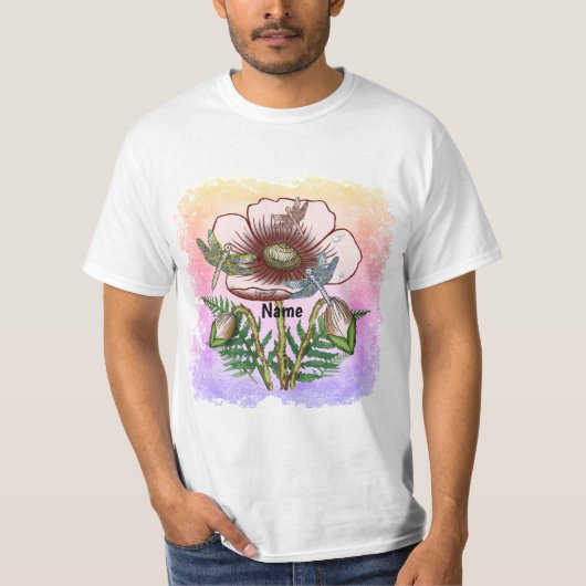 Dragonfly Pale Poppy Tシャツ (正面)