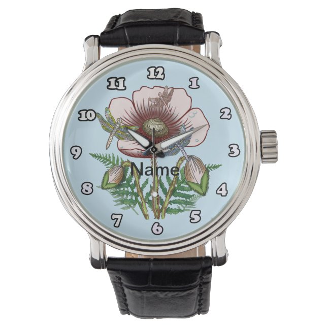 Dragonfly Pale Poppy Watch 腕時計 (正面)