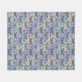 Dragonfly Pattern フリースブランケット (正面(横))