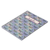 Dragonfly Pattern Personalized ノートブック (左側)