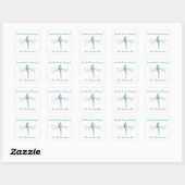 Dragonfly personalized teacher bookplate スクエアシール (シート)