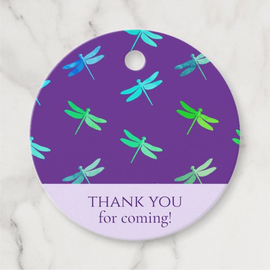 Dragonfly Purple Bright Boy Birthday フェイバータグ (正面)