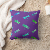 Dragonfly Purple Bright Kids Room クッション (ブランケット)