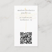 Dragonfly QR Code Gray Earring Display Card 名刺 (裏面)