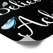 Dragonfly Quote Dream Believe Achieve Motivational ポスター (角)