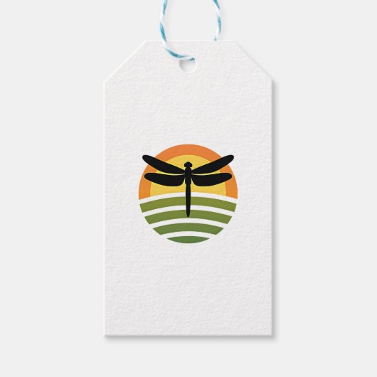 Dragonfly Retro (1) ギフトタグ (正面)