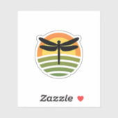 Dragonfly Retro (1) シール (シート)