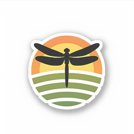 Dragonfly Retro (1) シール (正面)