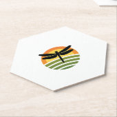 Dragonfly Retro (1) ペーパーコースター (アングル)