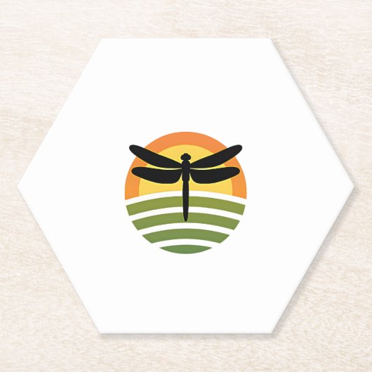 Dragonfly Retro (1) ペーパーコースター (正面)