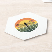 Dragonfly Retro (2) ペーパーコースター (アングル)