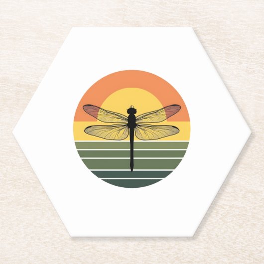 Dragonfly Retro (2) ペーパーコースター (正面)