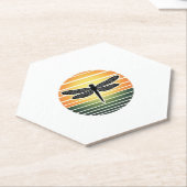 Dragonfly Retro (3) ペーパーコースター (アングル)