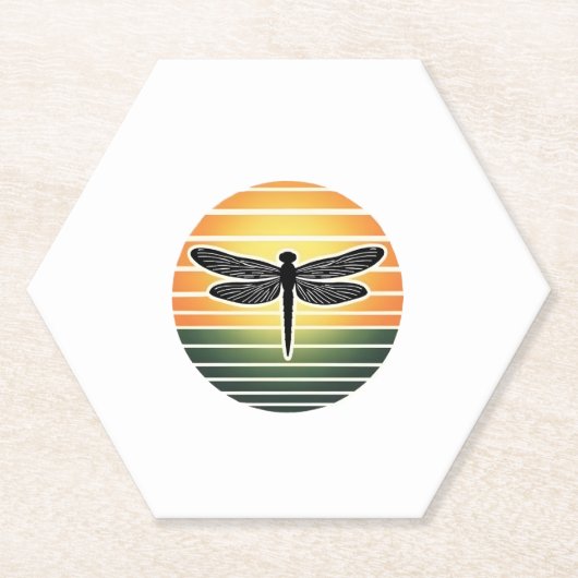 Dragonfly Retro (3) ペーパーコースター (正面)