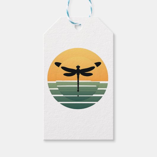 Dragonfly Retro (4) ギフトタグ (正面)