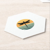 Dragonfly Retro (4) ペーパーコースター (アングル)