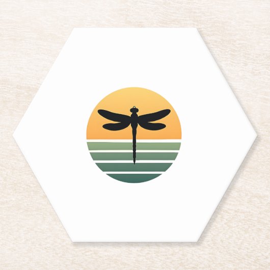 Dragonfly Retro (4) ペーパーコースター (正面)