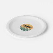 Dragonfly Retro (4) ペーパープレート (アングル)