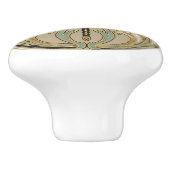 Dragonfly Sage Green & Gold Art Deco Nouveau セラミックノブ (側面)