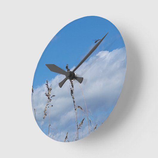 DRAGONFLY SKY ラウンド壁時計 (傾斜)