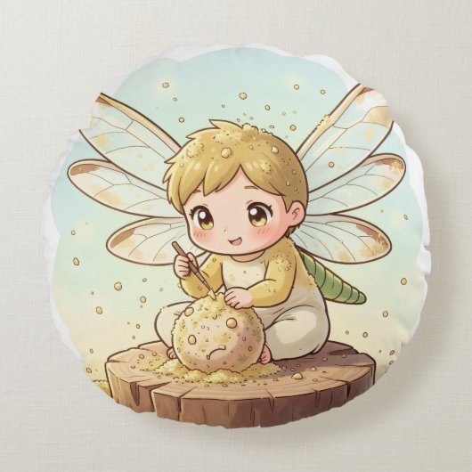 Dragonfly – Star Nectar of the Silent Night.8 ラウンドクッション (正面)