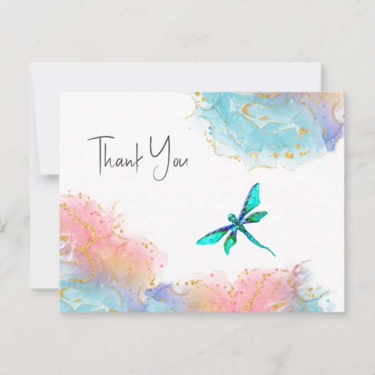 Dragonfly Thank You Note Card ノートカード (正面)