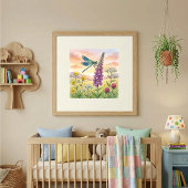 Dragonfly Tiny Insects Nursery ポスター