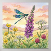 Dragonfly Tiny Insects Nursery ポスター (正面)