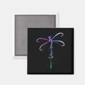 Dragonfly Warrior Semicolon Suicide Prevention Awa マグネット (正面/裏面)