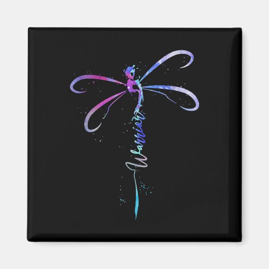 Dragonfly Warrior Semicolon Suicide Prevention Awa マグネット (正面)