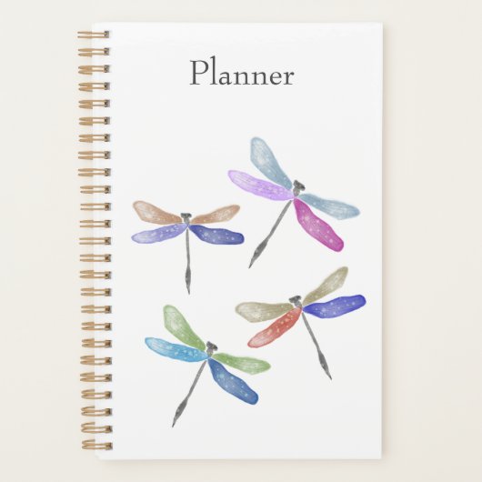 Dragonfly Watercolor Annual Planner プランナー手帳 (正面)