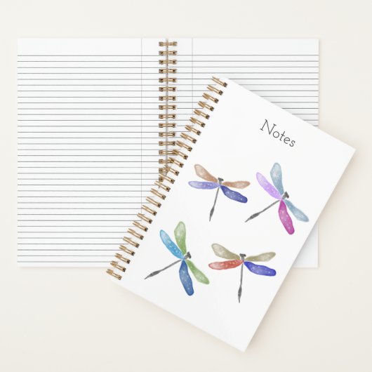 Dragonfly Watercolor Notebook ノートブック (内側)