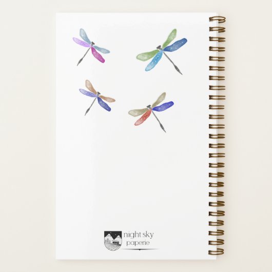 Dragonfly Watercolor Notebook  ノートブック (裏面)