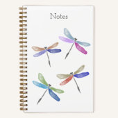 Dragonfly Watercolor Notebook ノートブック (正面)