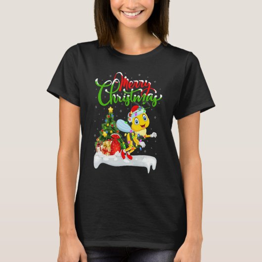 Dragonfly   Xmas Decorations Santa Dragonfly Chris Tシャツ (正面)