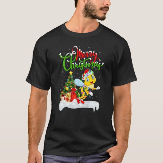 Dragonfly  Xmas Decorations Santa Dragonfly Christ Tシャツ (正面)