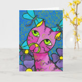 DragonflyCat カード (黄色い花)