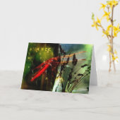 Dragonlyのラベンダーのコラージュ カード (黄色い花)