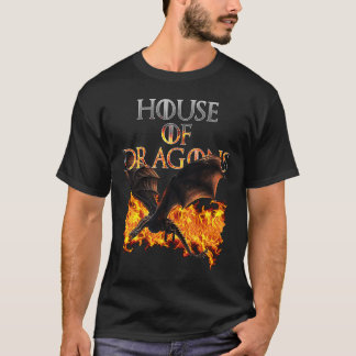 Dragons and Fire Cool Fantasy Tシャツ