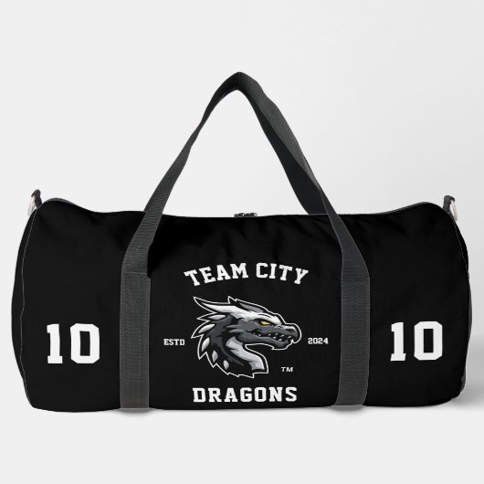 Dragons "Customizable" Sport Team ダッフルバッグ (正面)