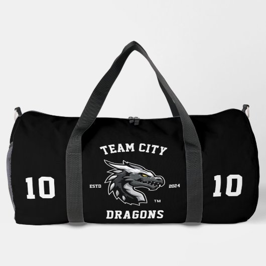 Dragons "Customizable" Sport Team ダッフルバッグ (裏面)