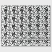 Dragons outline pattern 05.b.DOLP01 ラッピングペーパー (フラット)