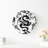 Dragons outline pattern 05.b.DOLP01 ラージ壁時計 (ホーム)