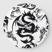 Dragons outline pattern 05.b.DOLP01 ラージ壁時計 (正面)