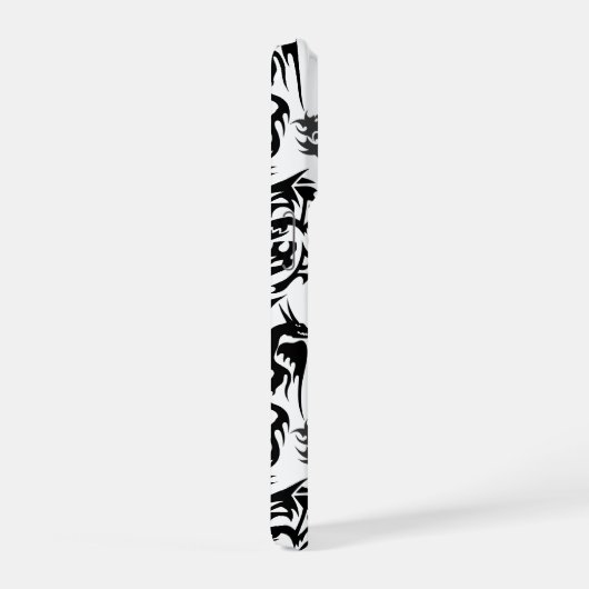 Dragons outline pattern 05.b.DOLP01 iPhoneケース (右側面)