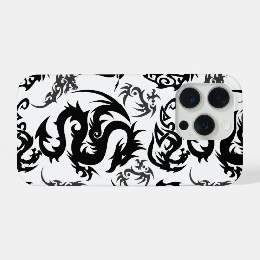 Dragons outline pattern 05.b.DOLP01 iPhoneケース (裏面横)