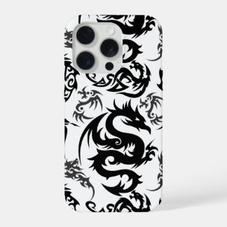 Dragons outline pattern 05.b.DOLP01 iPhone 15 Proケース