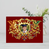 Dragons Rococo Cartouche Photo Template Foil 箔招待状 (立ち正面)