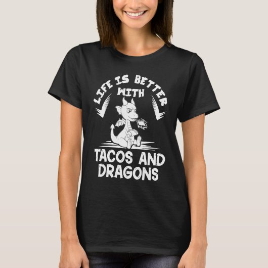 Dragons Tacos Women Men Kids Mexican Love 1 Tシャツ (正面)